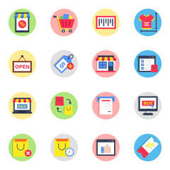 Set of Buy Flat Icons 

