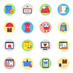 Set of Purchase Flat Icons 

