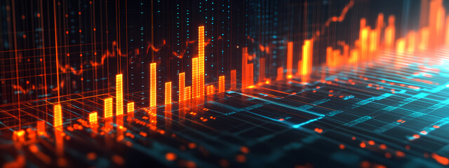 Naklejka premium Digital Stock Performance
