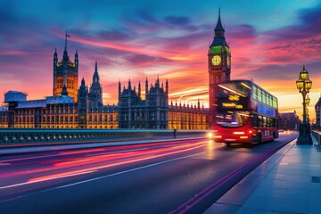London's Iconic Skyline at Dusk