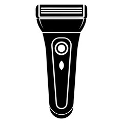 Electric Shaver Silhouette Vector on White Background