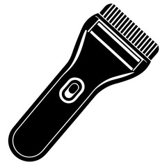 Electric Shaver Silhouette Vector on White Background
