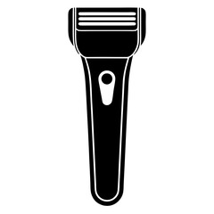 Naklejka premium Electric Shaver Silhouette Vector on White Background