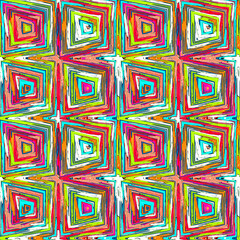 Ditzy pixel abstract rainbow seamless pattern backdrop. Modern playful variegated repeating graphic design for kids, textile and home decor. 