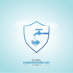 Global Handwashing Day. Handwashing Day creative design for social media ads