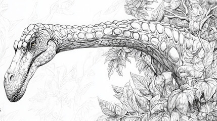 dinosaur pencil drawing