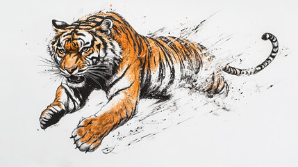 Obraz premium tiger pencil drawing 