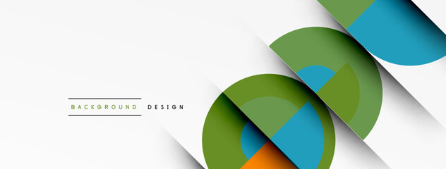 Obraz premium Geometric design abstract background - circles squares