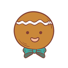Christmas Gingerbread Head Character