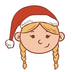 Christmas Girl Head Character