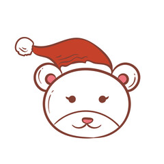 Christmas White Bear Head Character