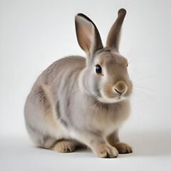 Fototapeta premium white rabbit on white background