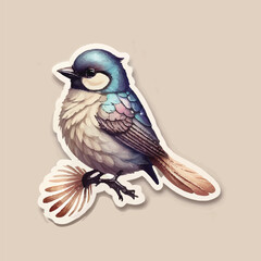 BUTIFULL STICKER BIRD ..