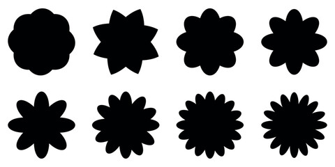 Flower icons set isolated on white background. Flower simple icon.  vector illustration.