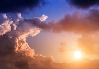 Storm Clouds with a Sunlight