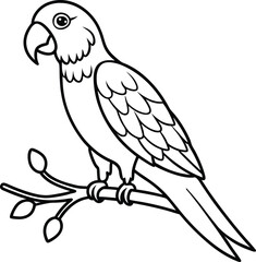 Delightful parrot line art for kids to explore colors and create their own artistic designs
