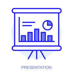 Symbol of a presentation. Vector illustration