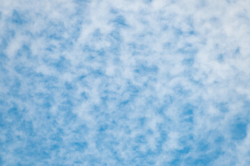 Blue sky and white clouds. Beautiful cloud landscape.