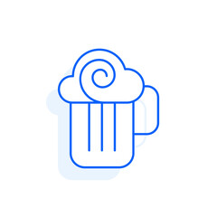 Beer, alcohol food icon. Restaurant line editable sign.  Public catering related icon. Menu category. Vector illustration in modern thin line style.