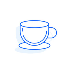 Coffee, drink food icon. Restaurant line editable sign.  Public catering related icon. Menu category. Vector illustration in modern thin line style.