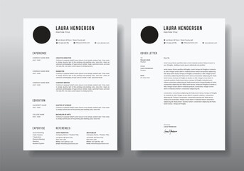 Resume cv and Cover Letter, clean and simple resume cv template, professional resume