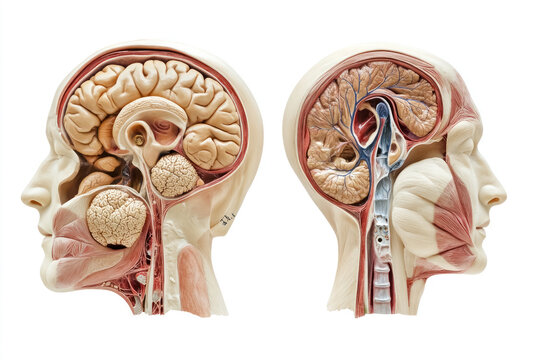  cross section of human head showing detailed internal anatomy