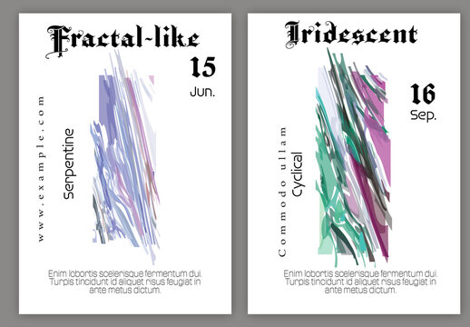 Flyer A4 with Abstract Shuttered Glass Shape Simple on White Background