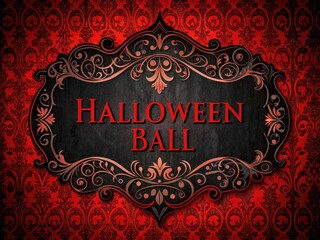 Gothic Victorian Halloween Ball Invitation