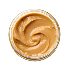 Peanut Butter Top View Isolated on a Transparent Background