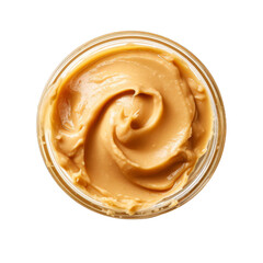 Peanut Butter Top View Isolated on a Transparent Background