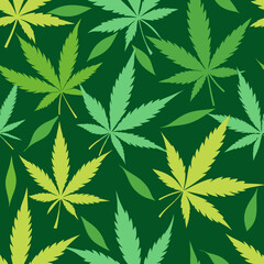 seamless marijuana pattern