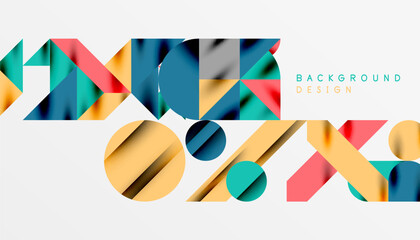 Neo memphis geometric pattern with circles, squares and lines. Pop art abstract background for covers, banners, flyers and posters and other templates