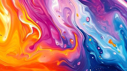 Fototapeta premium Energetic Swirling Abstract Background with Vivid Hues