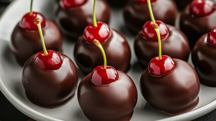 juicy chocolate covered cherries, rich and decadent
