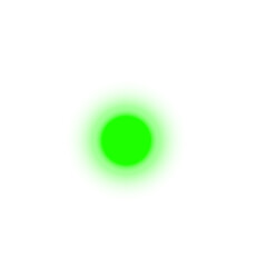 Glowing green light