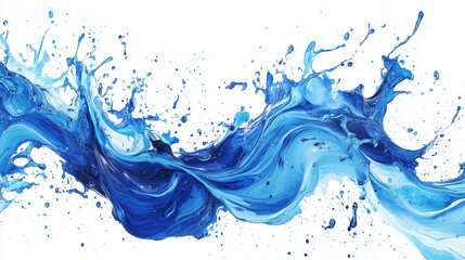 Obraz premium Dynamic Blue Paint Swirl: High-Resolution Digital Illustration