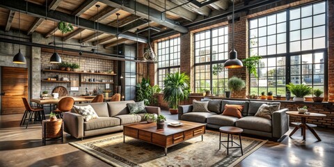 Industrial Loft with a Family Twist - raw, exposed, warm, cozy, lived-in