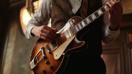 Fototapeta premium Guitar Player Close-Up