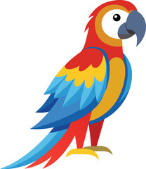 blue and yellow macaw vector illustration 