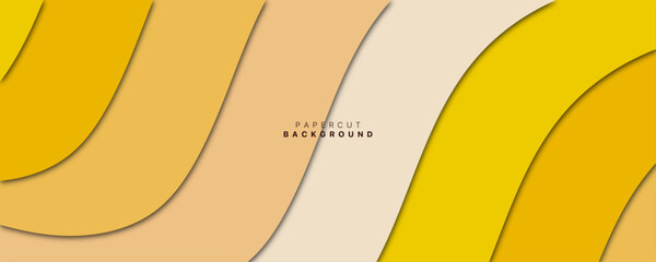 Papercut yellow background. Suitable for graphic design materials.