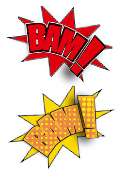 COMIC DRAWING EXCLAMATION Bam BAM Vintage t-shirt graphic comic