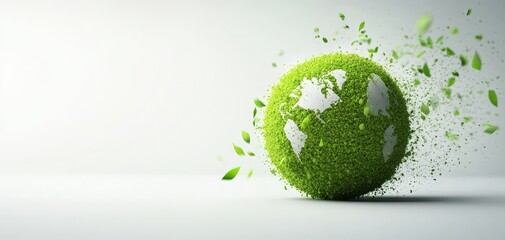 Ecofriendly trading platforms, global carbon market, 3D illustration