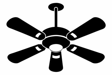 
Ceiling fan silhouette Vector, electric fan icon
