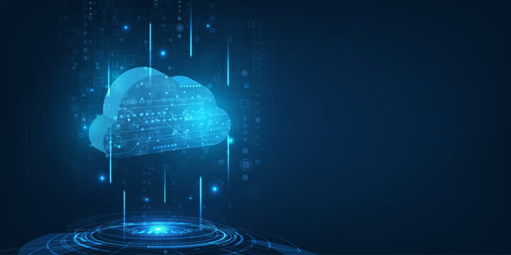 Cloud computing concept.Abstract cloud connection technology background