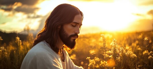 Jesus Christ with a gentle expression