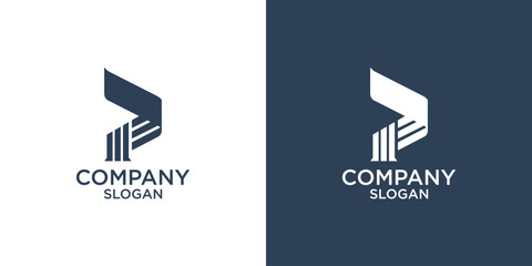 letter p abstract monogram logo vector design