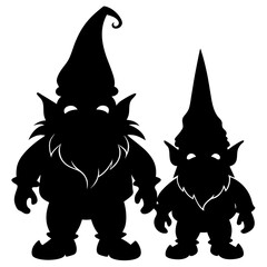 gnomes silhouette