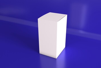 Realistic cardboard box mockup. Half side view. Can be use for food, cosmetic, pharmacy, sport and etc. Ready for your design.	
