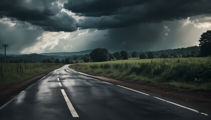 Fototapeta premium road to storm