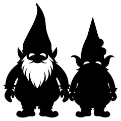 gnomes silhouette